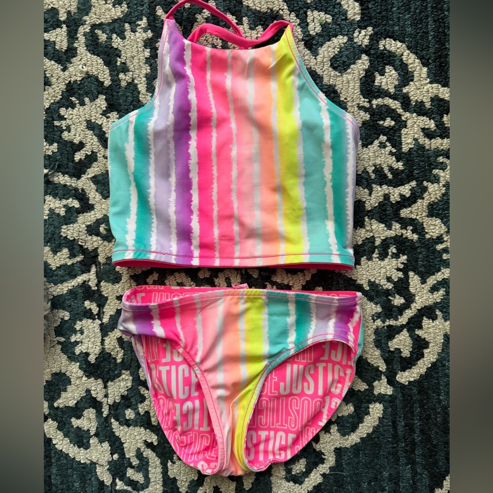 Reversible Justice Bikini  - size 8